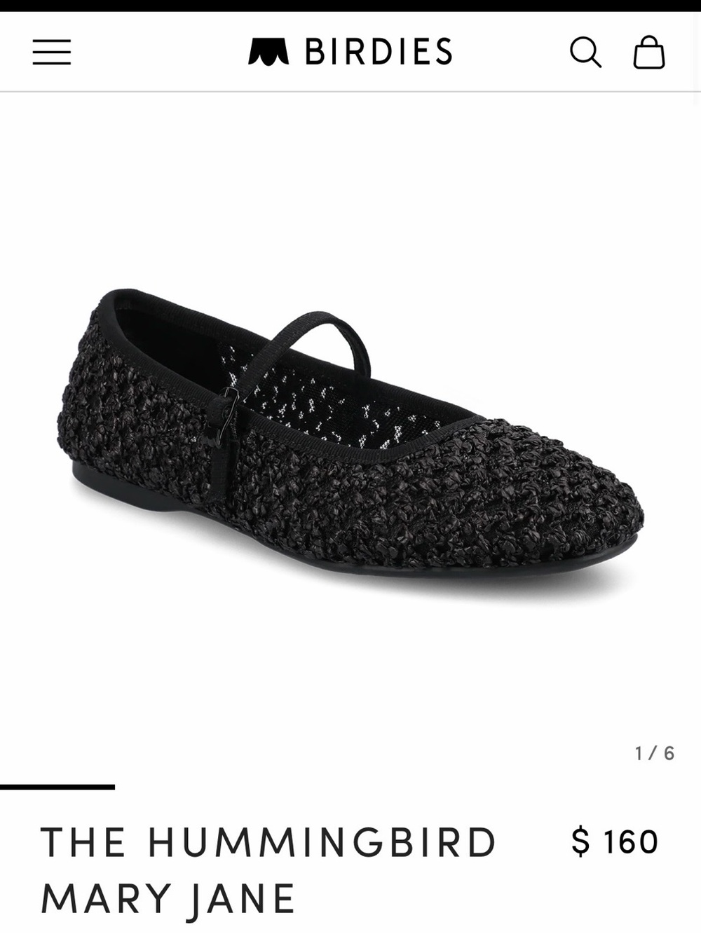 Birdies Black Hummingbird Mary Jane Flat